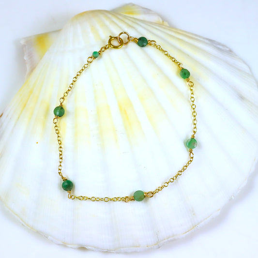 9ct Gold Emerald Bracelet