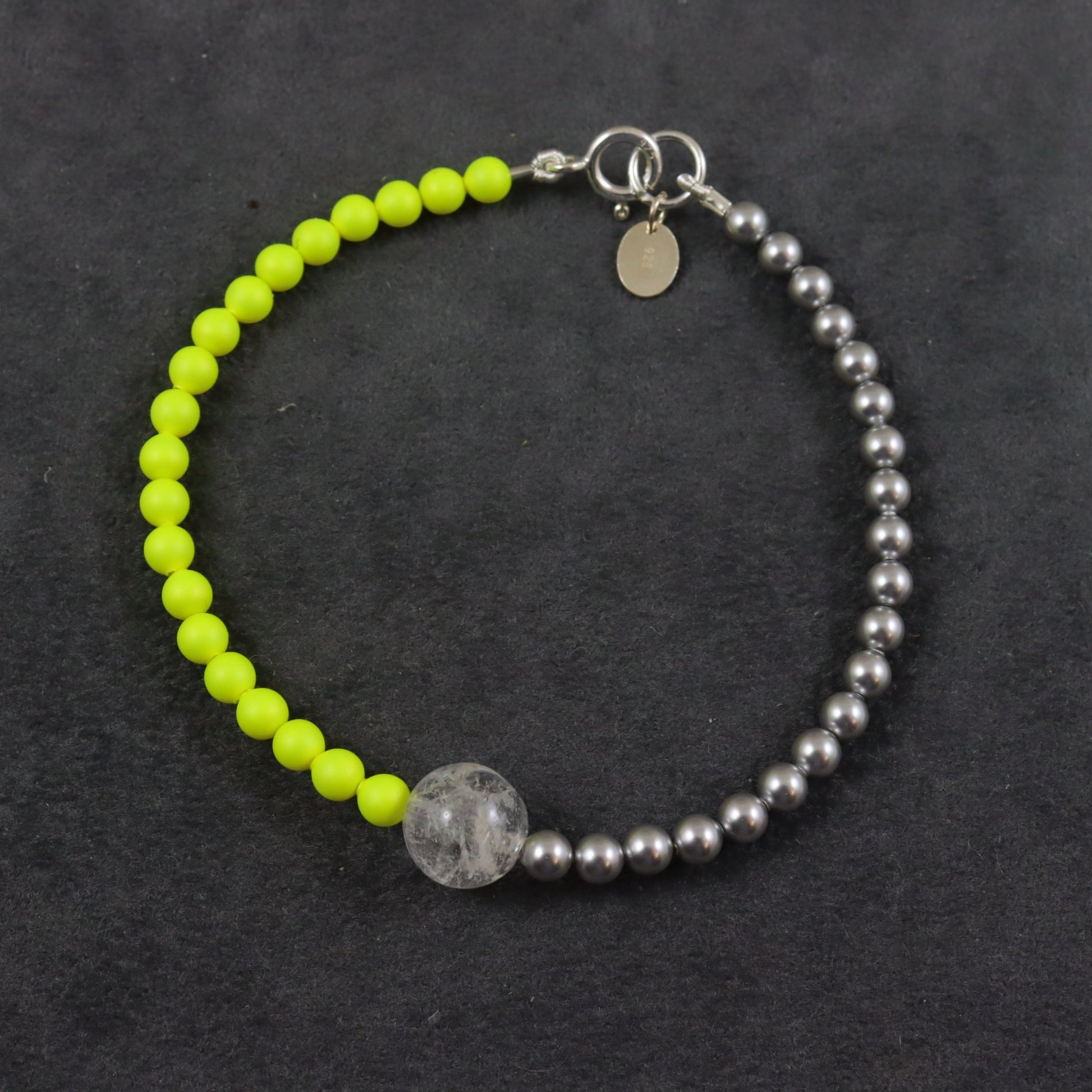 Neon Lights swarovski crystal and pearl bracelet - Karen Morrison Jewellery