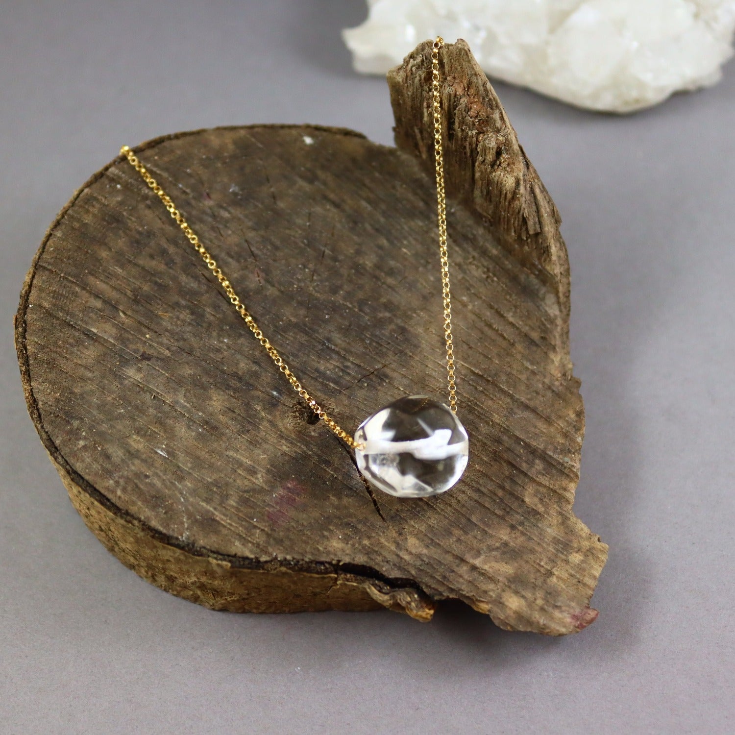 Rock Crystal Quartz Necklace - Karen Morrison Jewellery