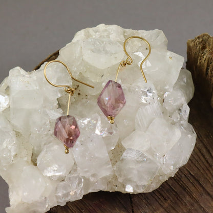 gold amethyst earrings