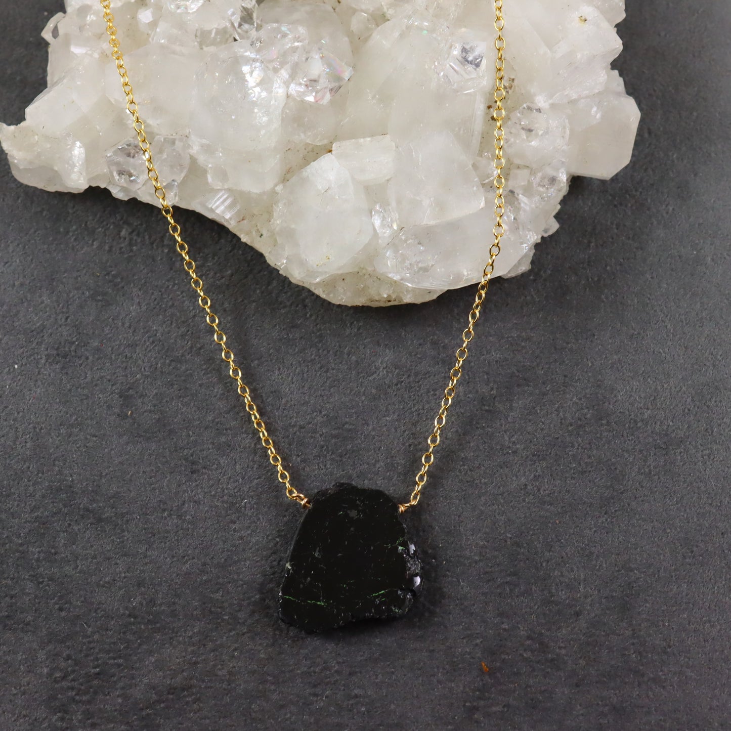 Black Tourmaline Gemstone Necklace