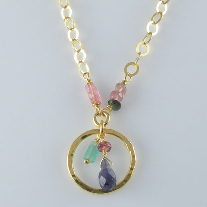 Tourmaline Gold Necklace - Karen Morrison Jewellery