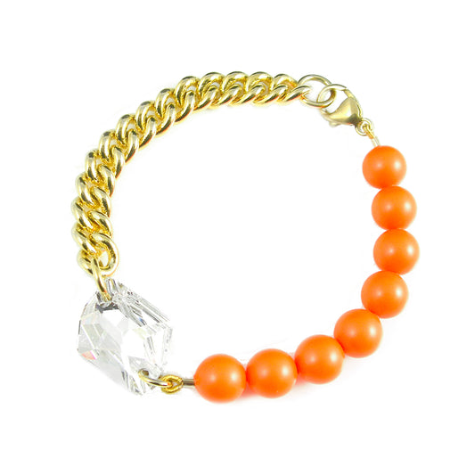 Neon Lights swarovski crystal chunky bracelet - karen-morrison-jewellery
