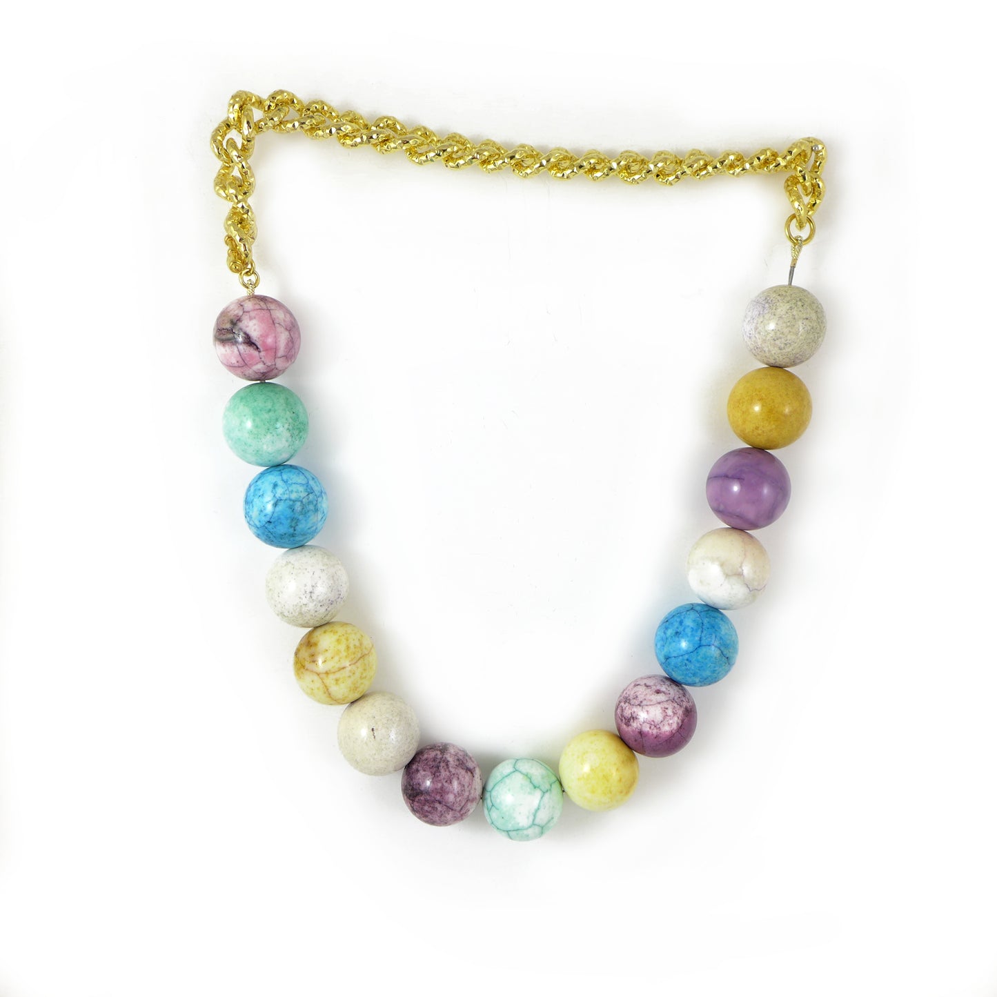 Multi Pastel gemstone necklace - ONE OFF - Karen Morrison Jewellery