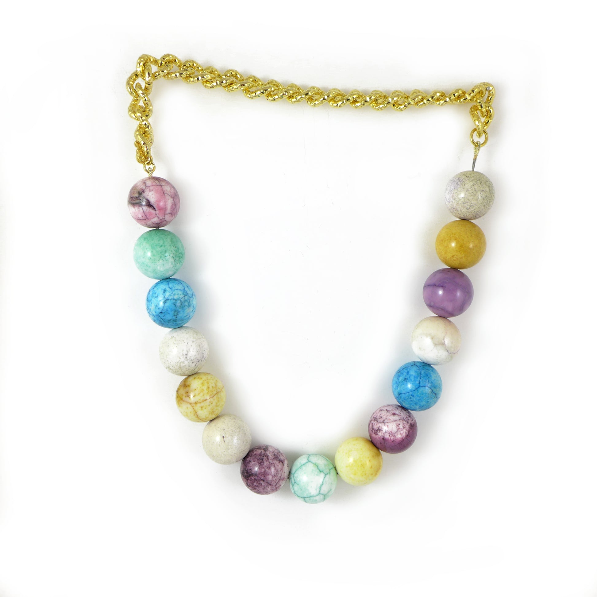 Multi Pastel gemstone necklace - ONE OFF - Karen Morrison Jewellery