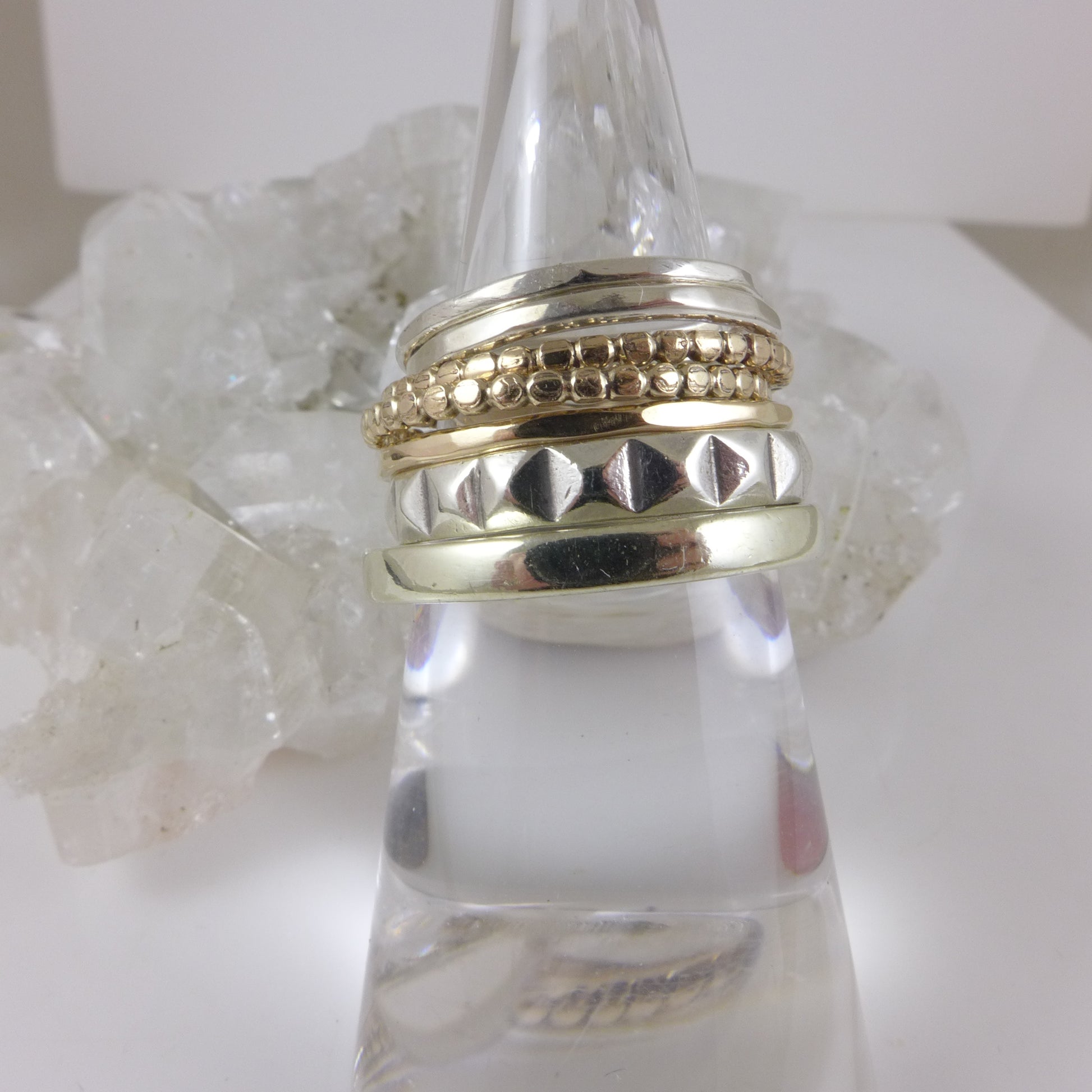 Silver Studded Ring - Karen Morrison Jewellery