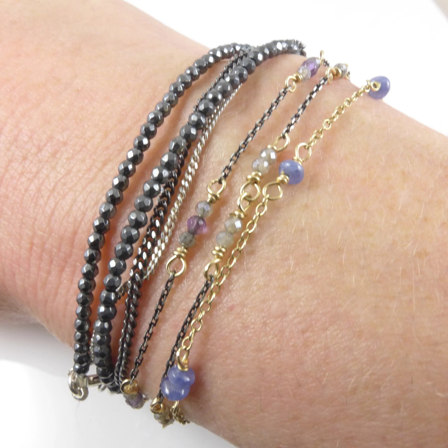 Sapphire gold filled Bracelet - karen-morrison-jewellery