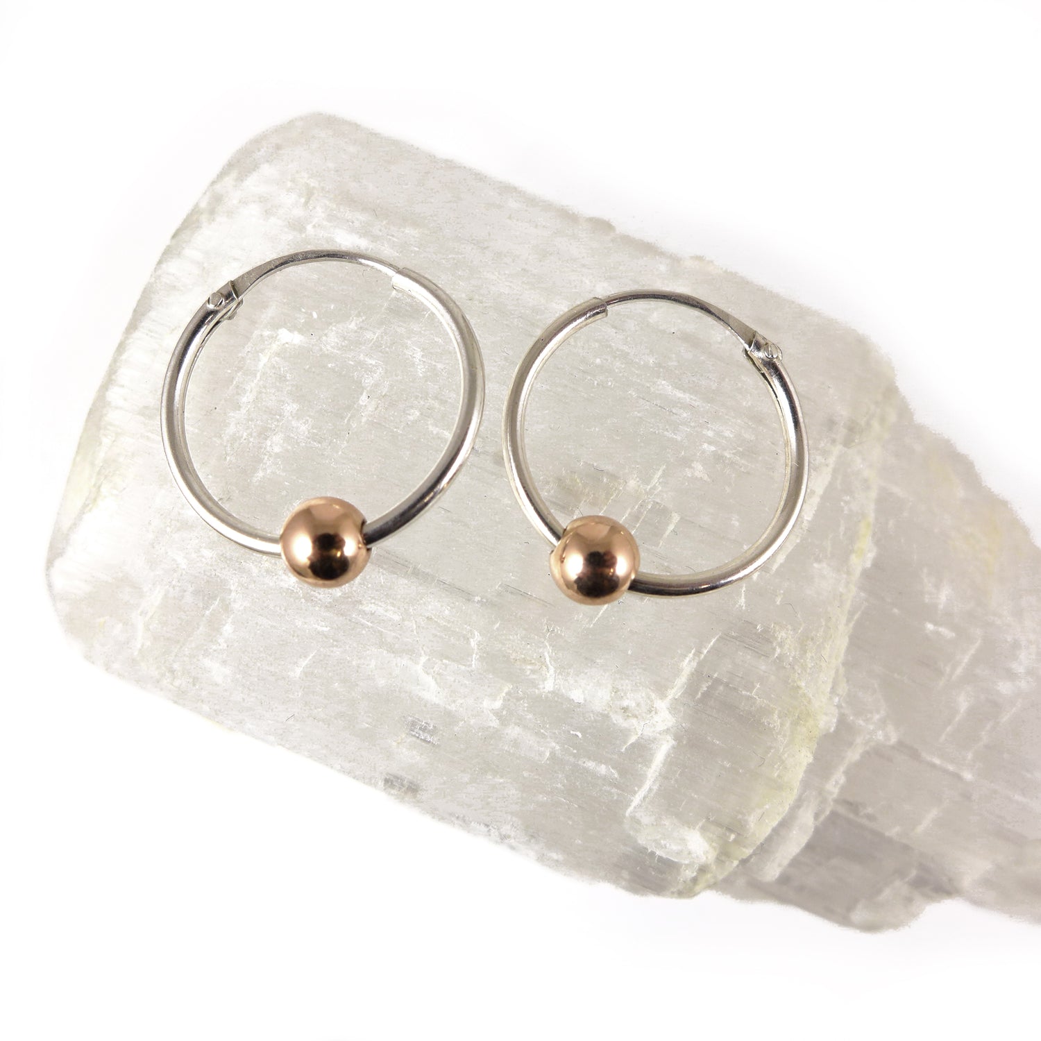 Silver & Gold Hoop Earrings - karen-morrison-jewellery