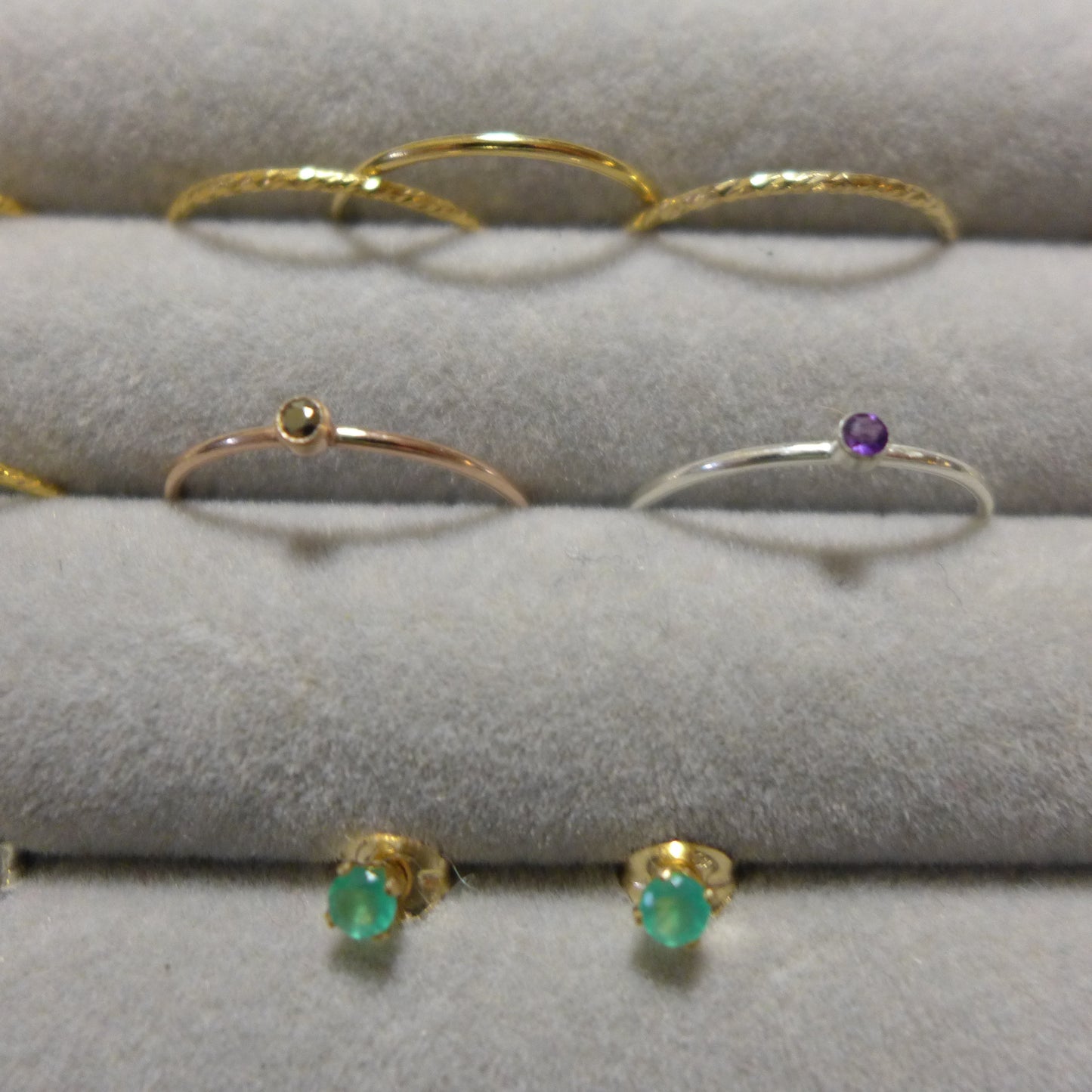 Green Agate Stud Earrings - Karen Morrison Jewellery