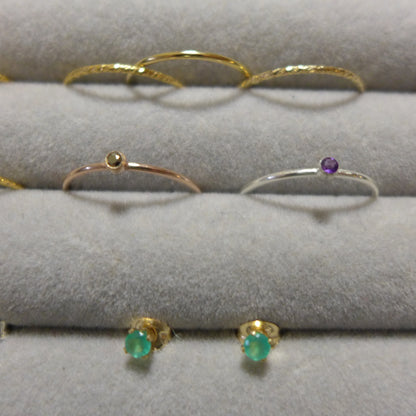 Green Agate Stud Earrings - Karen Morrison Jewellery
