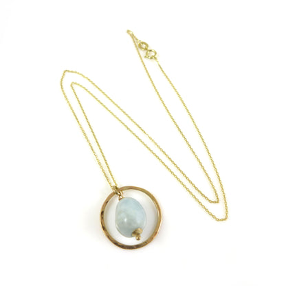 Aquamarine 9ct Gold pendant