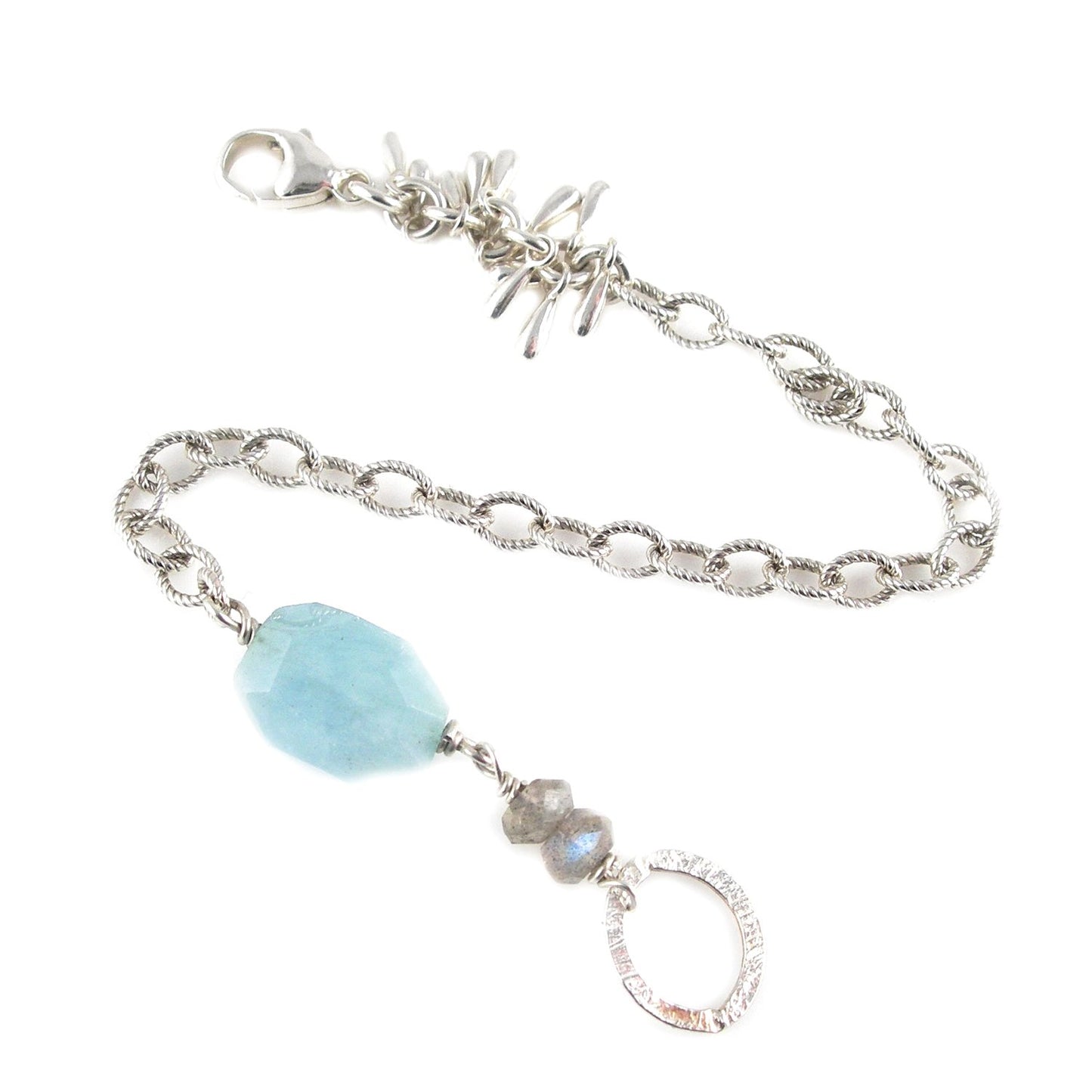 Aquamarine Sterling Silver Bracelet - karen-morrison-jewellery