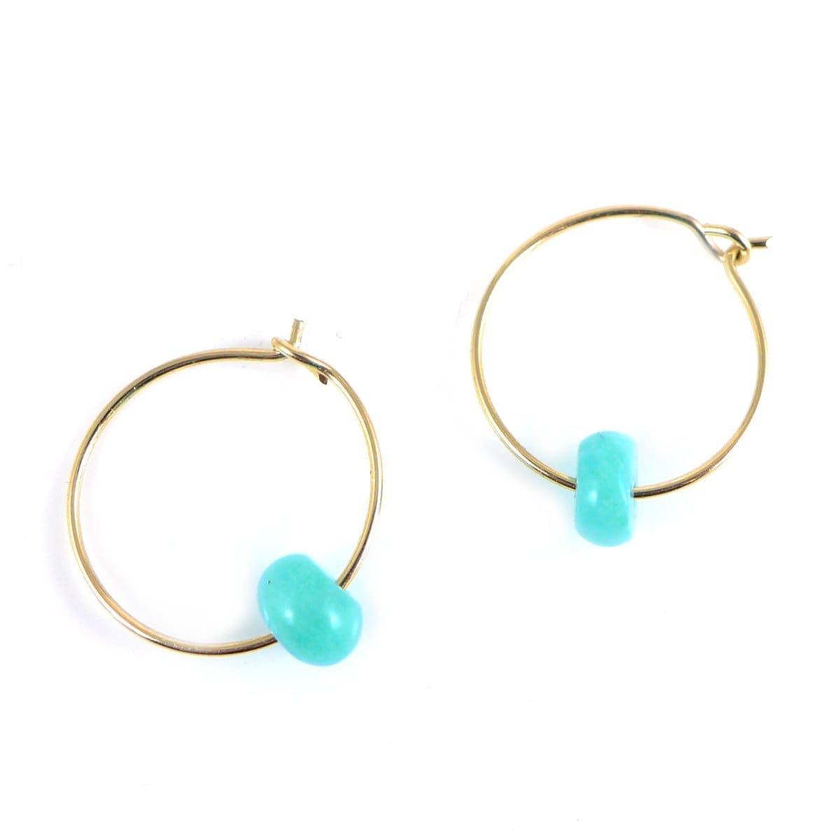 Amazonite & Gold Earrings - karen-morrison-jewellery