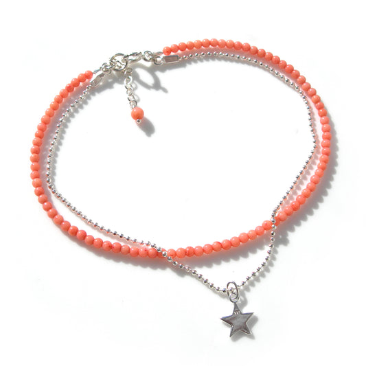 Coral Ankle Bracelet - karen-morrison-jewellery