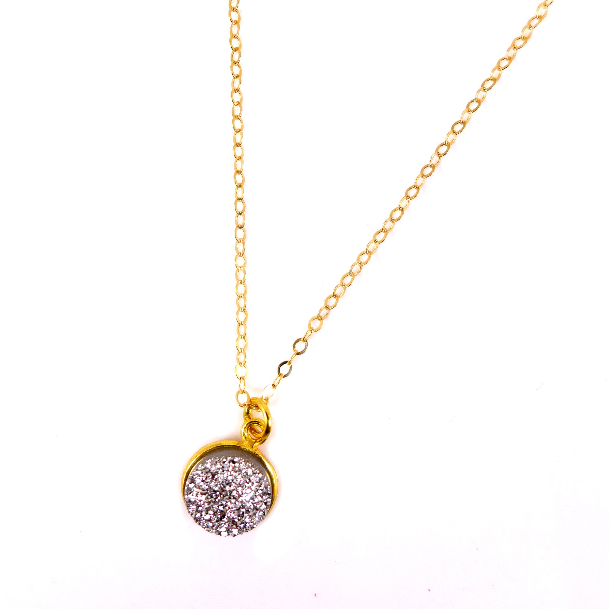 Druzy Gold Necklace - karen-morrison-jewellery