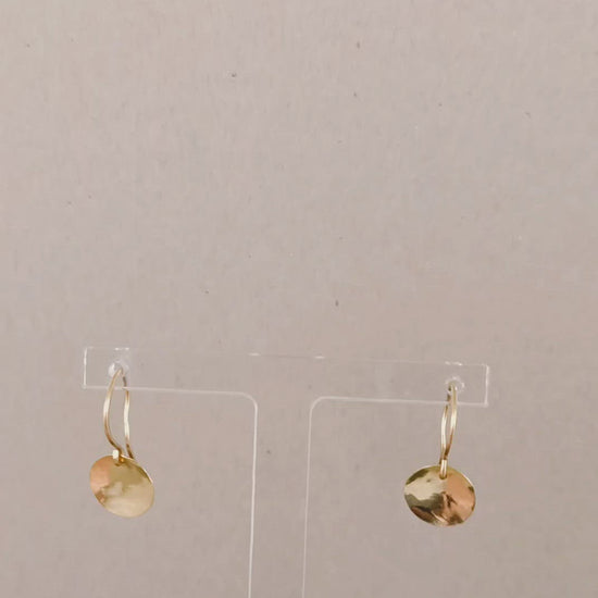 gold disc earrings