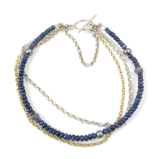 Sapphire 9ct Gold Bracelet - karen-morrison-jewellery