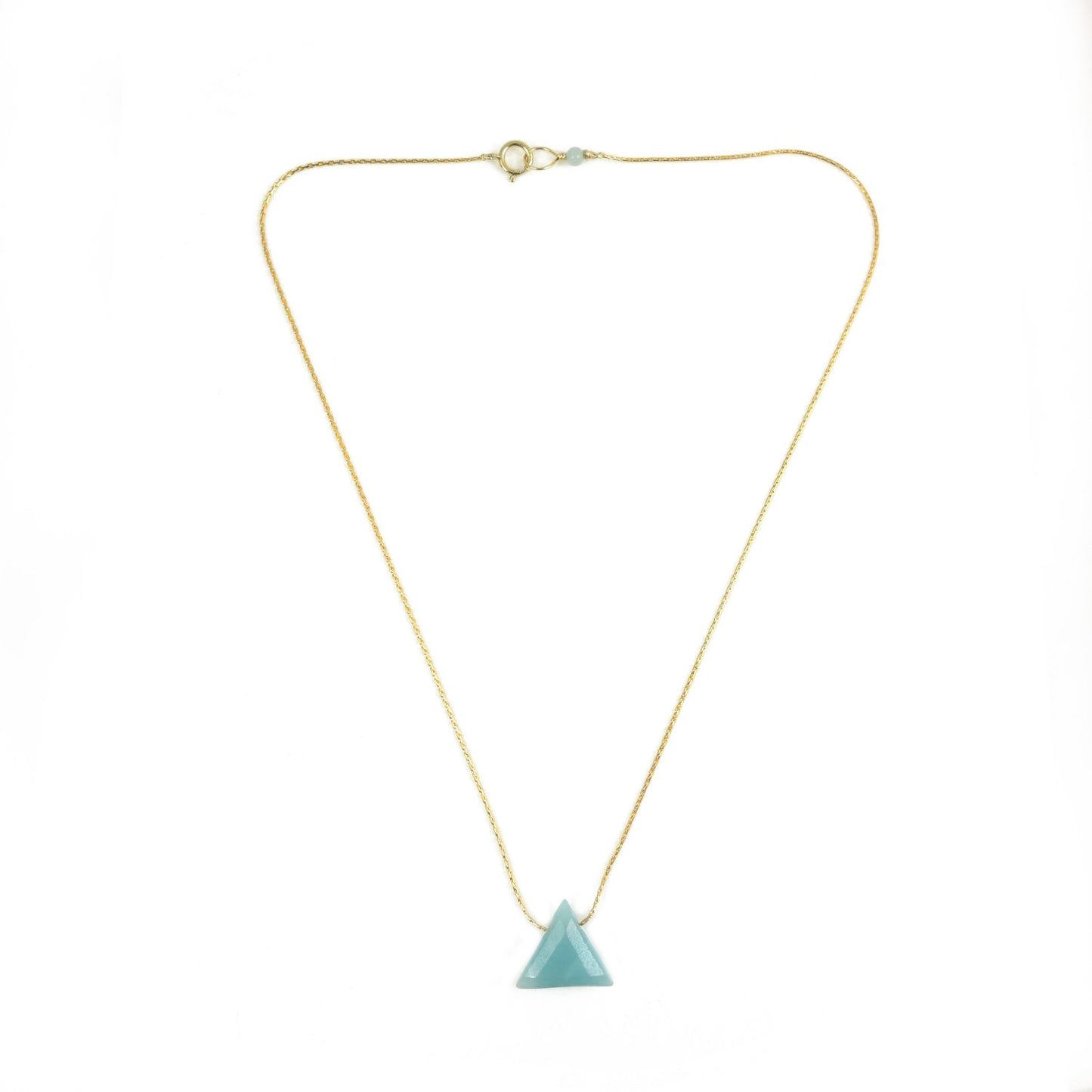 Amazonite Triangle Necklace - karen-morrison-jewellery