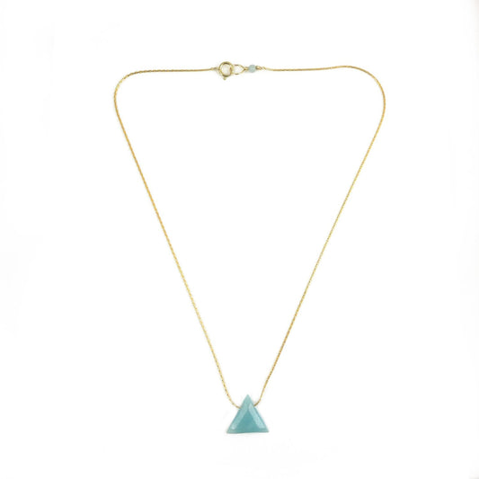 Amazonite Triangle Necklace - karen-morrison-jewellery