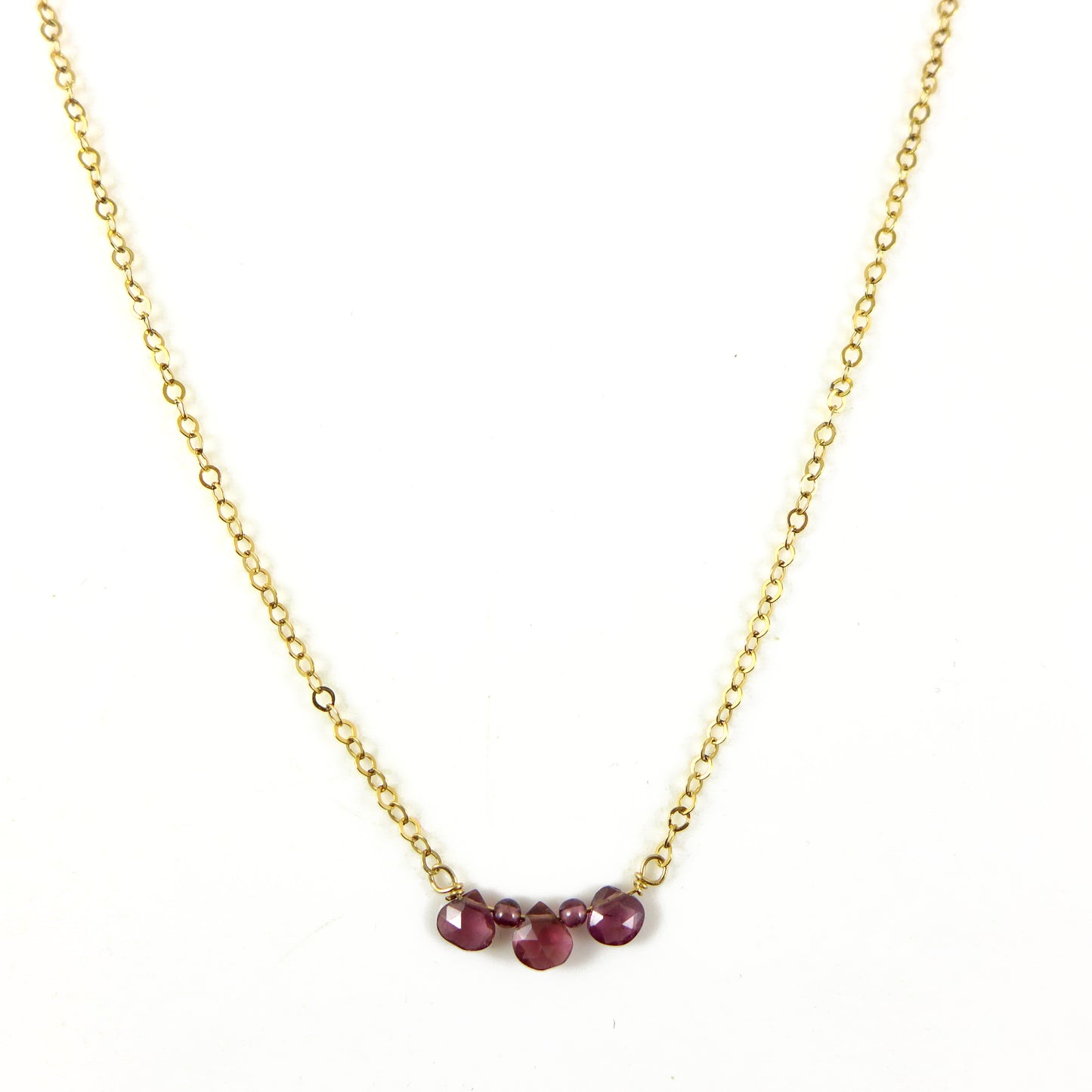 Rhodolite Garnet Gold Necklace - Karen Morrison Jewellery