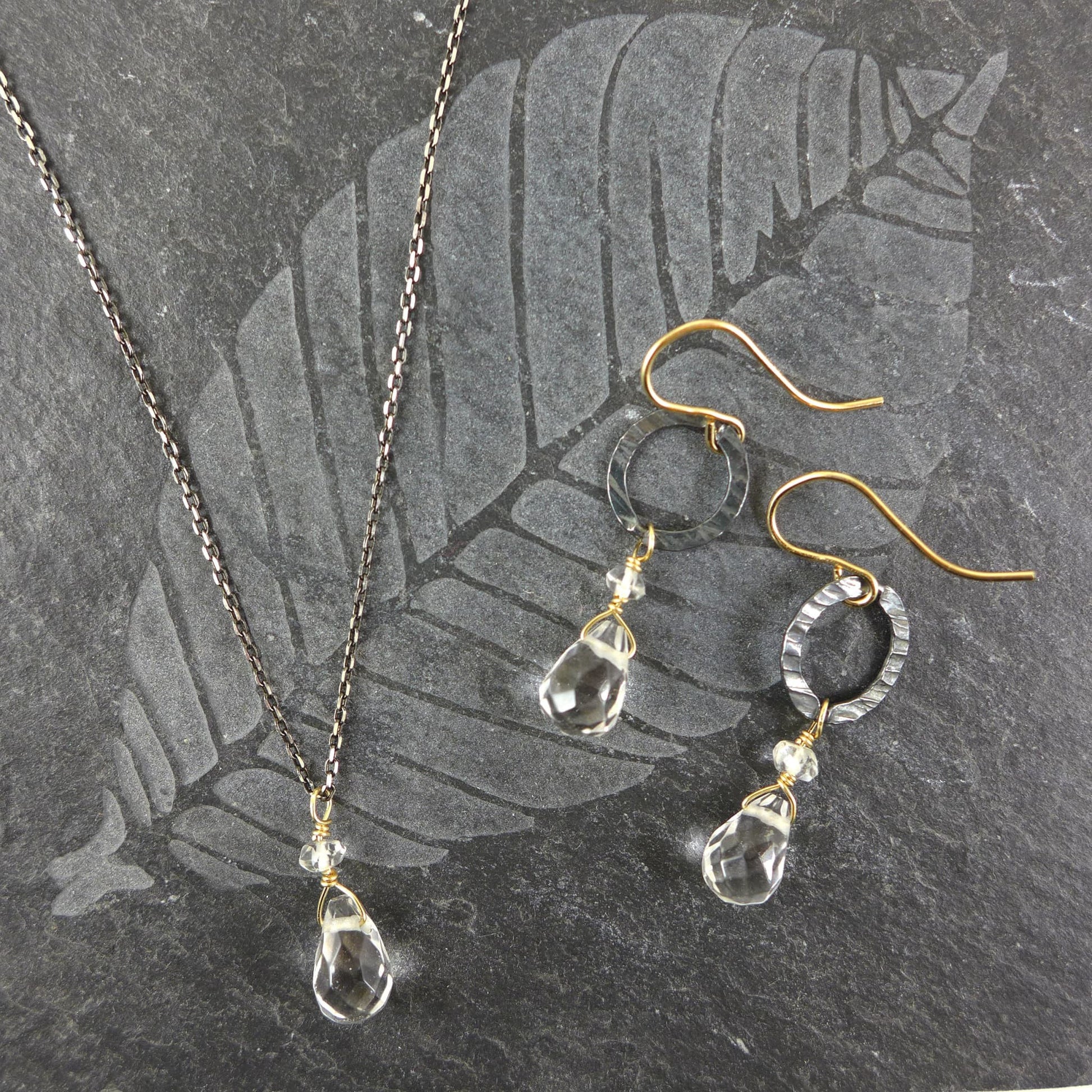Rock Crystal Earrings - karen-morrison-jewellery