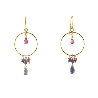 Tourmaline Gold Ring Earrings - Karen Morrison Jewellery
