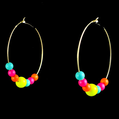 Neon Lights swarovski crystal hoop earrings - karen-morrison-jewellery