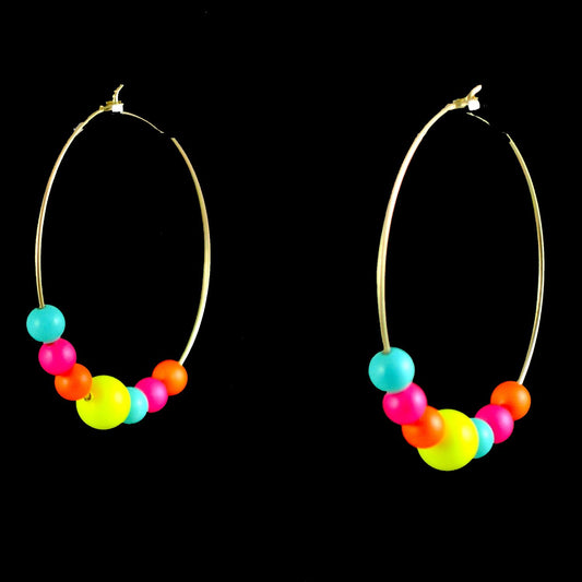 Neon Lights swarovski crystal hoop earrings - karen-morrison-jewellery