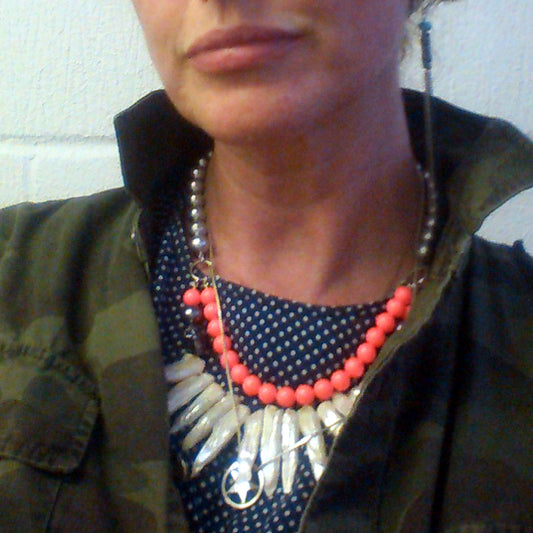 Neon Lights Swarovski Crystal and Hematite Necklace - karen-morrison-jewellery