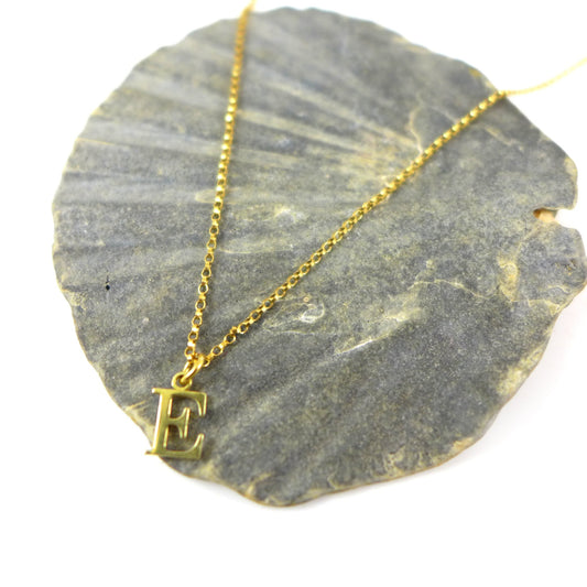 Gold Initial Necklace - Karen Morrison Jewellery