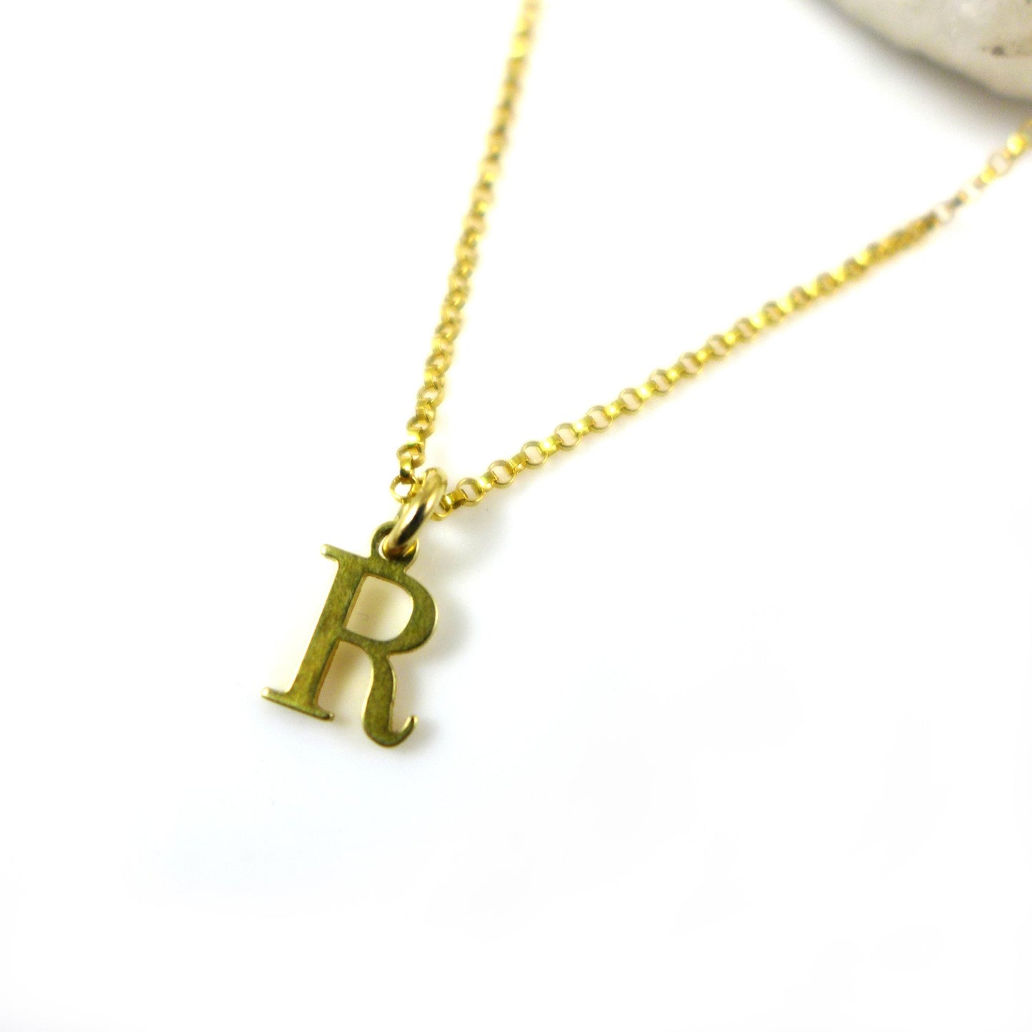 Gold Initial Necklace - Karen Morrison Jewellery