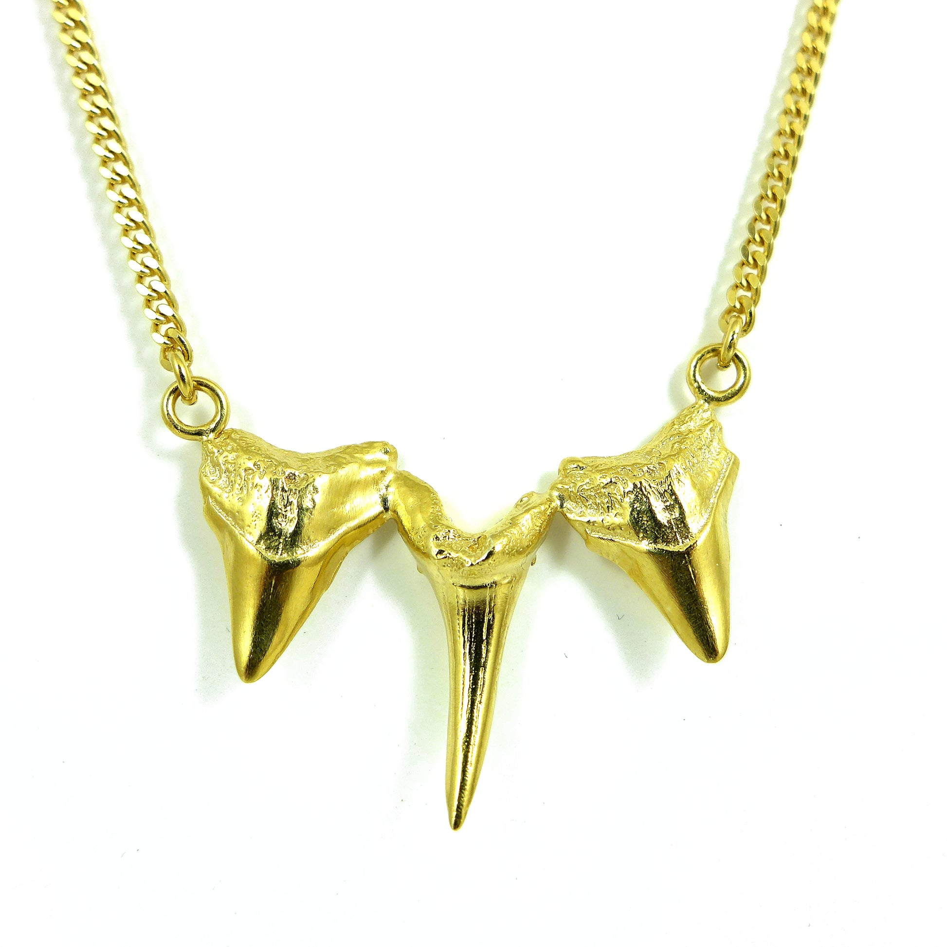 Sharks triple tooth necklace - karen-morrison-jewellery