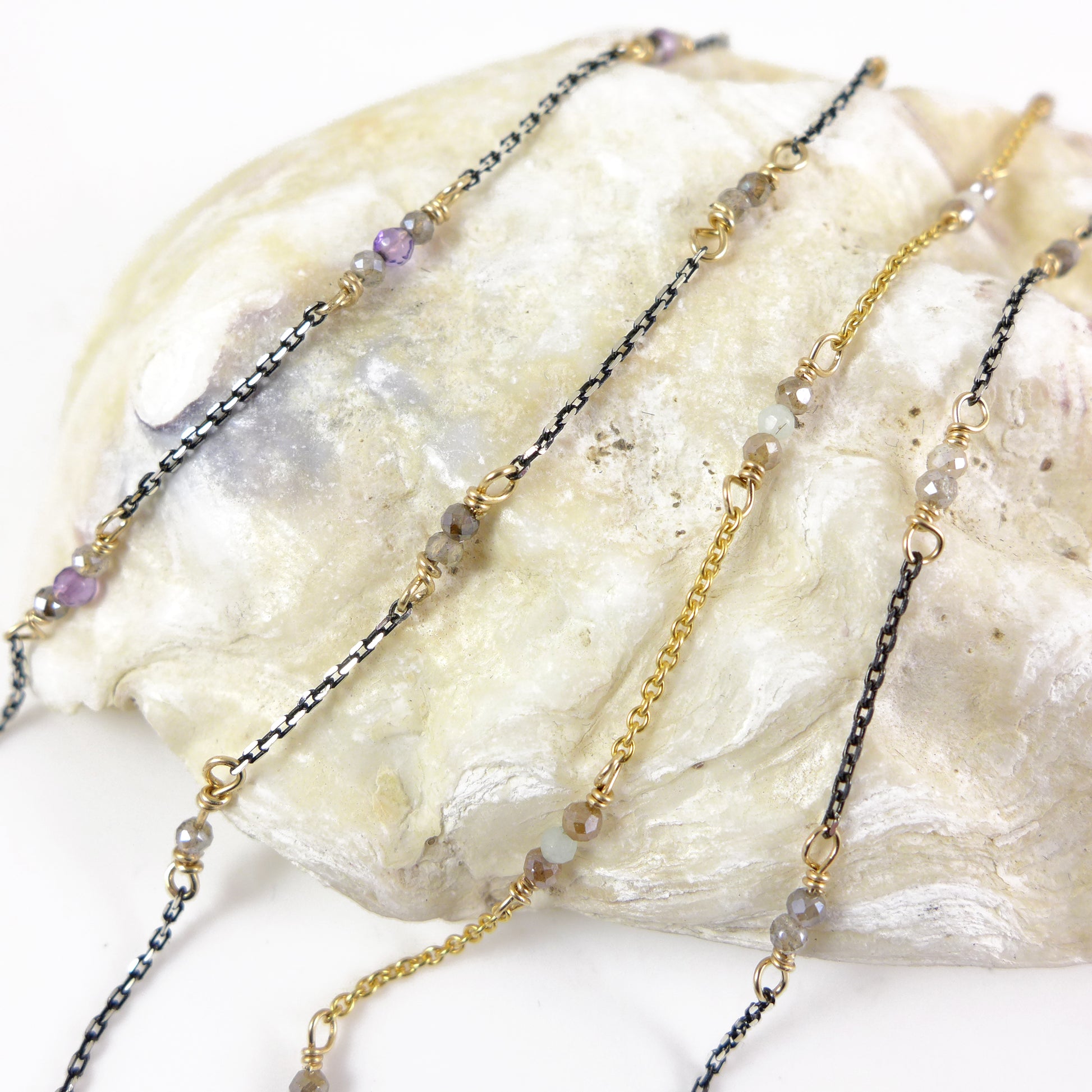 Amethyst & Labradorite Bracelet - karen-morrison-jewellery